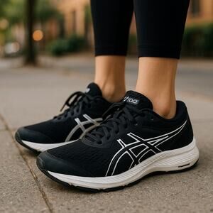 ASICS Gel Contend-7 Run Shoes Womens Sz 10 Black White Lightweight I.7.1 Durable